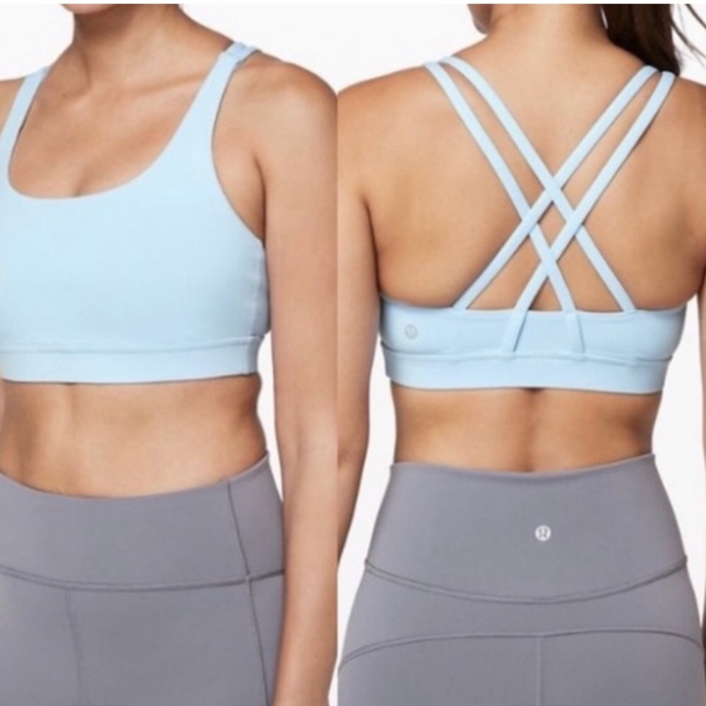 Lululemon Energy Sports Bra Breezy baby blue. Size 6.